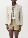 Zadig & Voltaire Veryn Cuir Froisse Leather Jacket In Beige