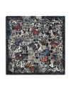 Zadig & Voltaire Womens Ink Blondie Graphic-print Silk Scarf In Black/multi