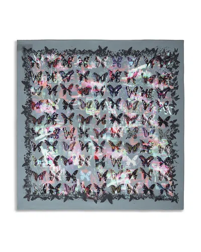 Zadig & Voltaire Blondie 85 Butterfly Silk Scarf In Breeze