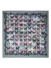 Zadig & Voltaire Blondie 85 Butterfly Silk Scarf In Grey