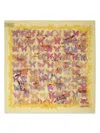 Zadig & Voltaire Blondie 85 Butterfly Neon Silk Square Scarf In Yellow