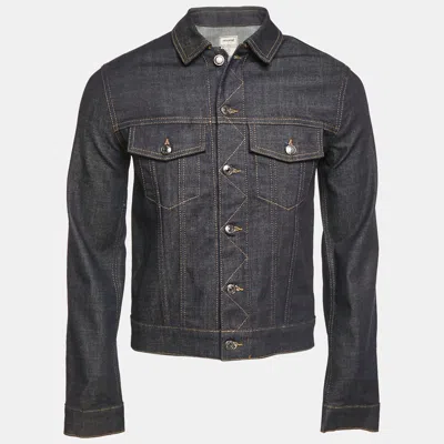 Pre-owned Zadig & Voltaire Blue Denim Button Front Base Brut Jacket Xs