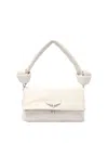 Zadig & Voltaire Rocky Eternal Leather Shoulder Bag In White