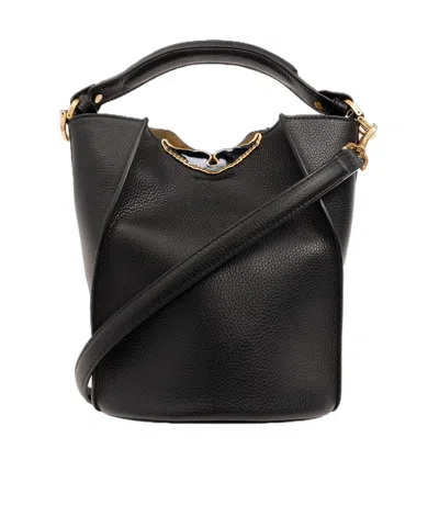 Zadig & Voltaire Borderline Leather Bucket Bag In Black