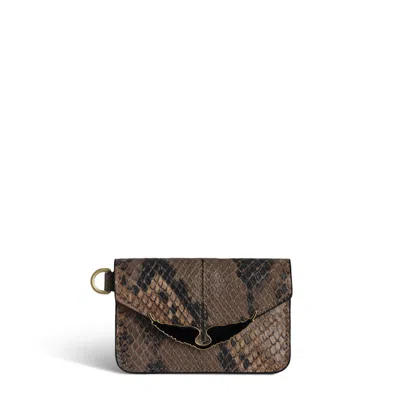 Zadig & Voltaire Borderline Pass Card Case In Metallic