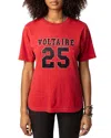 Zadig & Voltaire Womens Crimson Bow Voltaire Rhinestone-embellished Organic Cotton-jersey T-shirt Xs In Crimson