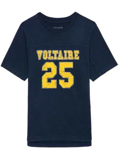 Zadig & Voltaire Bow Hc Voltaire 25 T-shirt In Blue