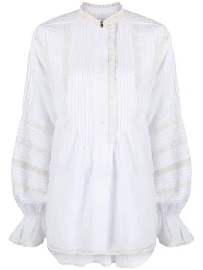 Zadig & Voltaire Broderie Anglaise Blouse In Weiss