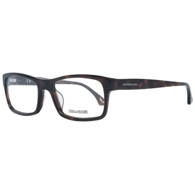 Zadig & Voltaire Brown Men Optical Frames In Black