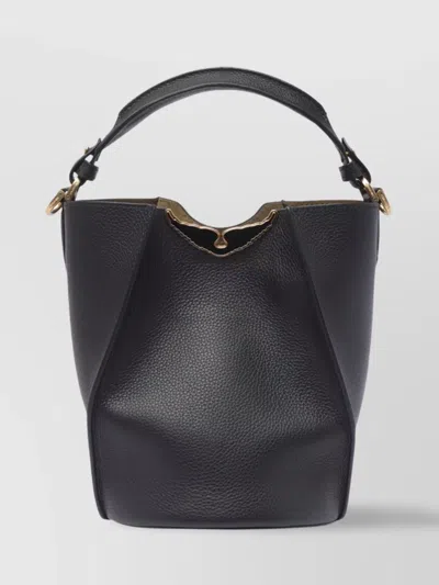 Zadig & Voltaire Bucket Textured Shoulder Bag With Gold Hardware