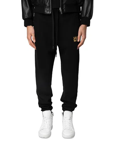 Zadig & Voltaire Capri Skull Xo Jogger Pants In Noir