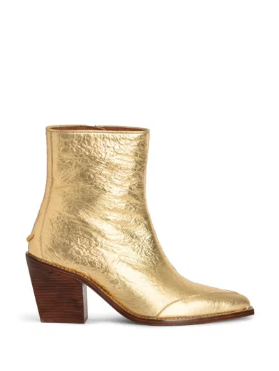 Zadig & Voltaire Cara Boots In Gold