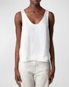 ZADIG & VOLTAIRE CARYS SATIN TANK TOP