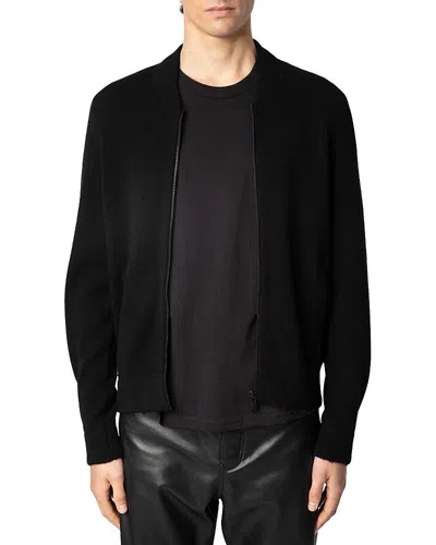 Zadig & Voltaire Cashton Wool Cardigan In Noir