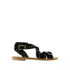 ZADIG & VOLTAIRE CECILIA CAPRESE SANDALS - LEATHER - BLACK