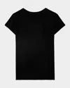 Zadig & Voltaire Cecilia Crystal-embellished T-shirt In Noir