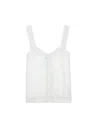 Zadig & Voltaire Womens Judo V-neck Lace-trim Woven Top