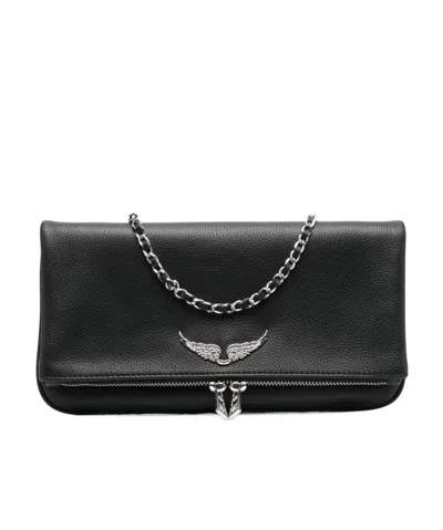 Zadig & Voltaire Chain Shoulder Bag In Black