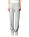Zadig & Voltaire Chill Straight Leg Sweatpants In Gris Chine