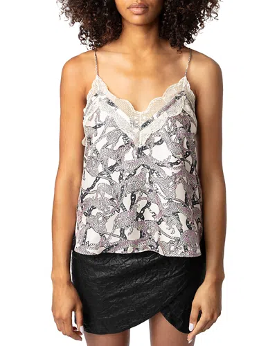 ZADIG & VOLTAIRE CHRISTO WILD CHAIN SILK CAMISOLE
