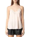 Zadig & Voltaire Christy Heart Camisole In Pearly