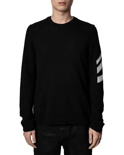 Zadig & Voltaire Clash Arrow Cashmere Jumper In Noir
