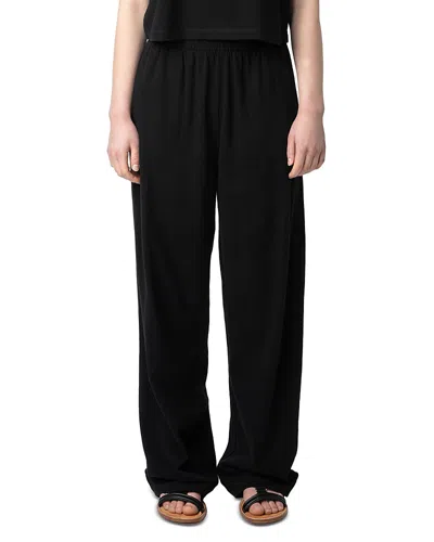 Zadig & Voltaire Clem Lin Lave Wings Pants In Black