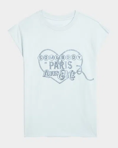Zadig & Voltaire Cloe Somebody Loves Strass Tank Top