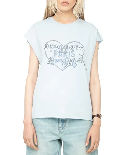 ZADIG & VOLTAIRE CLOE STRASS SOMEBODY LOVES TEE