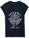 Zadig & Voltaire Zadig&voltaire Cloe Hc Guitar Wings Strass In Blue