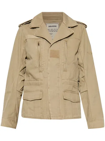 Zadig & Voltaire Cotton Jacket In Brown
