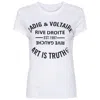 Zadig & Voltaire Crew Neck Graphic Print Top In White