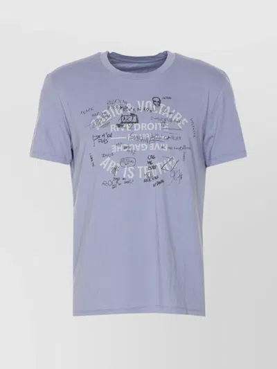 ZADIG & VOLTAIRE CREWNECK GRAPHIC PRINT SHORT SLEEVES T-SHIRT