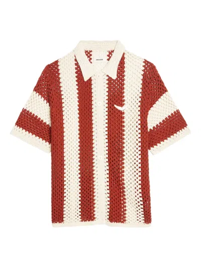 ZADIG & VOLTAIRE CROCHET-KNIT CARDIGAN