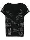 Zadig & Voltaire Crystal-embellished T-shirt In Black