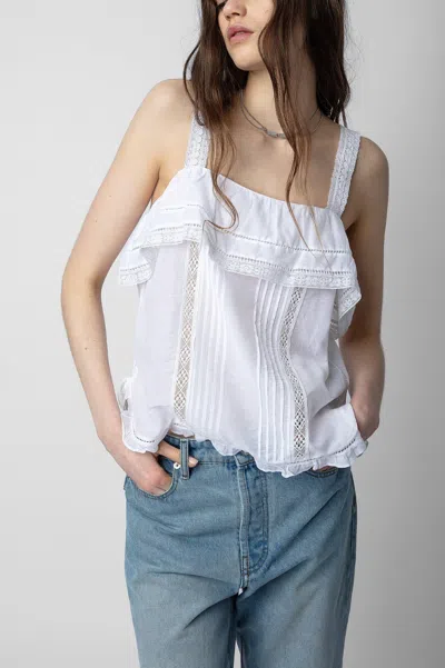 Zadig & Voltaire Cya Tomboy Tank Top In Judo In White