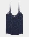 Zadig & Voltaire Cyoko Jacquard Chain Camisole In Encre