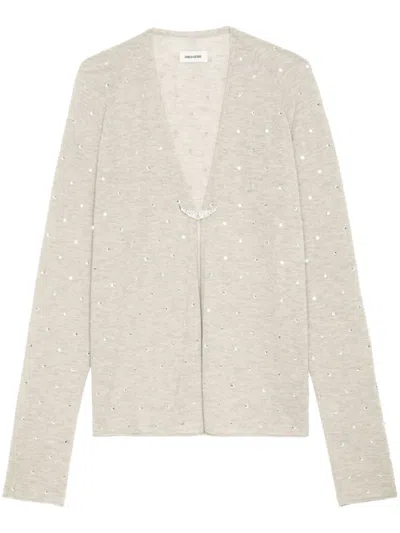 Zadig & Voltaire Daffy Cardigan In Neutrals