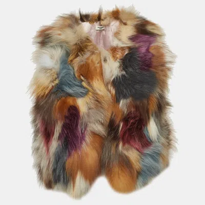 Pre-owned Zadig & Voltaire Deluxe Multicolor Fur Vest S