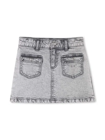Zadig & Voltaire Kids' Denim Skirt In Gray