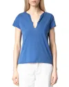 Zadig & Voltaire Diamante Henley Tee In Surf