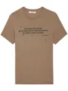 Zadig & Voltaire Distressed-effect Organic Cotton T-shirt In Brown