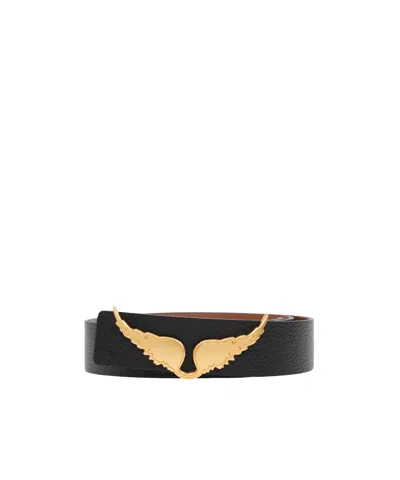 Zadig & Voltaire Double-sided Belt In Green