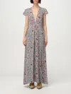 Zadig & Voltaire Womens Mist Ravish Graphic-print Woven Maxi Dress In Multicolor
