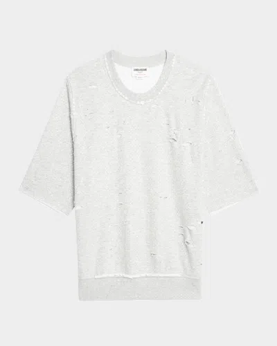 Zadig & Voltaire Edmond Destroyed Embellished Sweatshirt