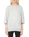 Zadig & Voltaire Edmond Destroyed Embellished Sweatshirt