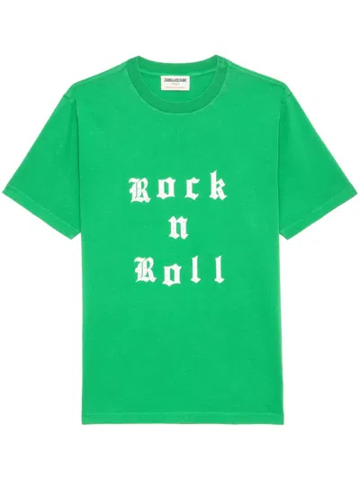 Zadig & Voltaire Edwin Rock And Roll T-shirt In Green
