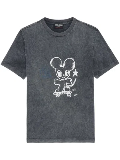 Zadig & Voltaire Edwin T-shirt In Grey