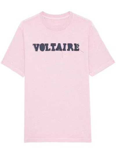 Zadig & Voltaire Edwin T-shirt In Cameo Pink