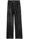 Zadig & Voltaire Evy Pleated Leather Pants In Black